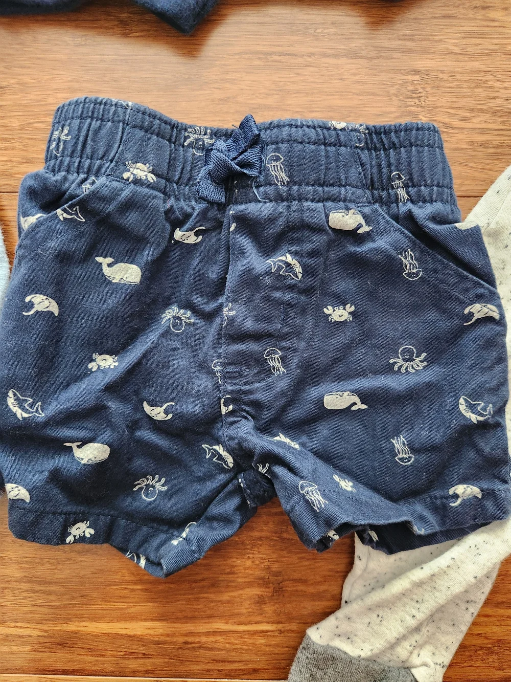 Set Of 9 Baby Boy Short Sleeve Bodysuits Pants Shorts Romper Whale, 0-3 Months